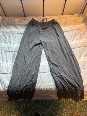 aerie Dark Gray Wide Leg Track Joggers